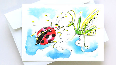 Bild &laquo;Marienk&auml;fer und Grille&raquo;