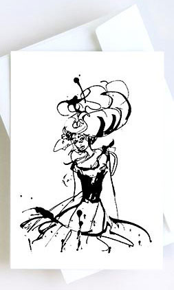 Picture: Art card &laquo;Lady Butterfly&raquo;