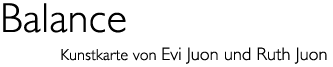 Titel: Kunst karte &laquo;Balance&raquo;