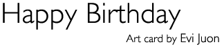 Title: Art card Happy Birthday