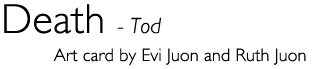 Title: Art card &laquo;Tod - Death&raquo;